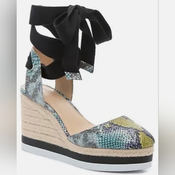 Jennifer Lopez ~ Jalina Wedge Multi Colored Sandal - Picture 6 of 6